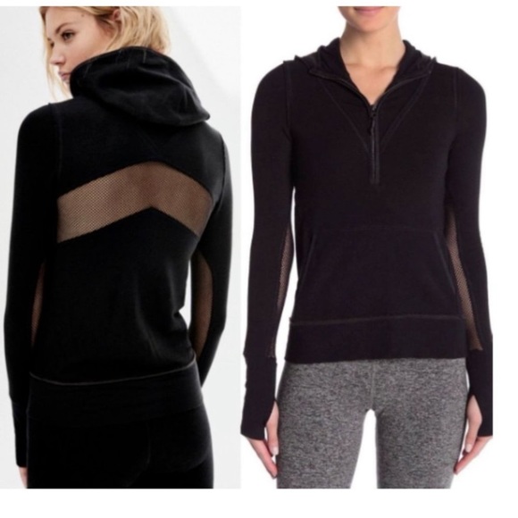 Free People Movement Markle Mesh Hooded Zip top - Picture 2 of 11
